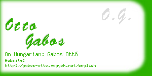 otto gabos business card
