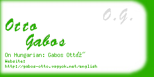 otto gabos business card